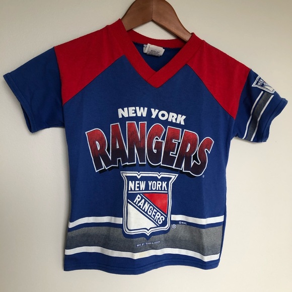 Vintage Kids New York Rangers NHL Hockey Shirt - Picture 4 of 8